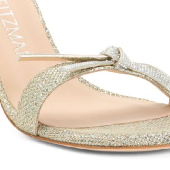 NEW STUART WEITZMAN Made In Spain Leather Nearly Nude Bow Sandals 1225 8t4 - Picture 5 of 5